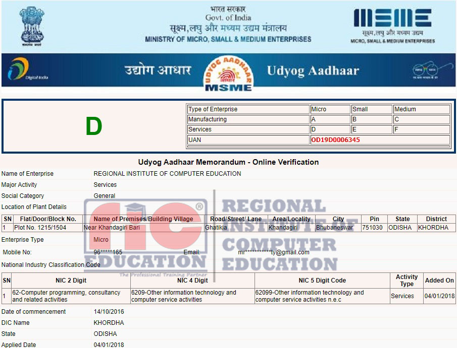 udyam aadhar registration